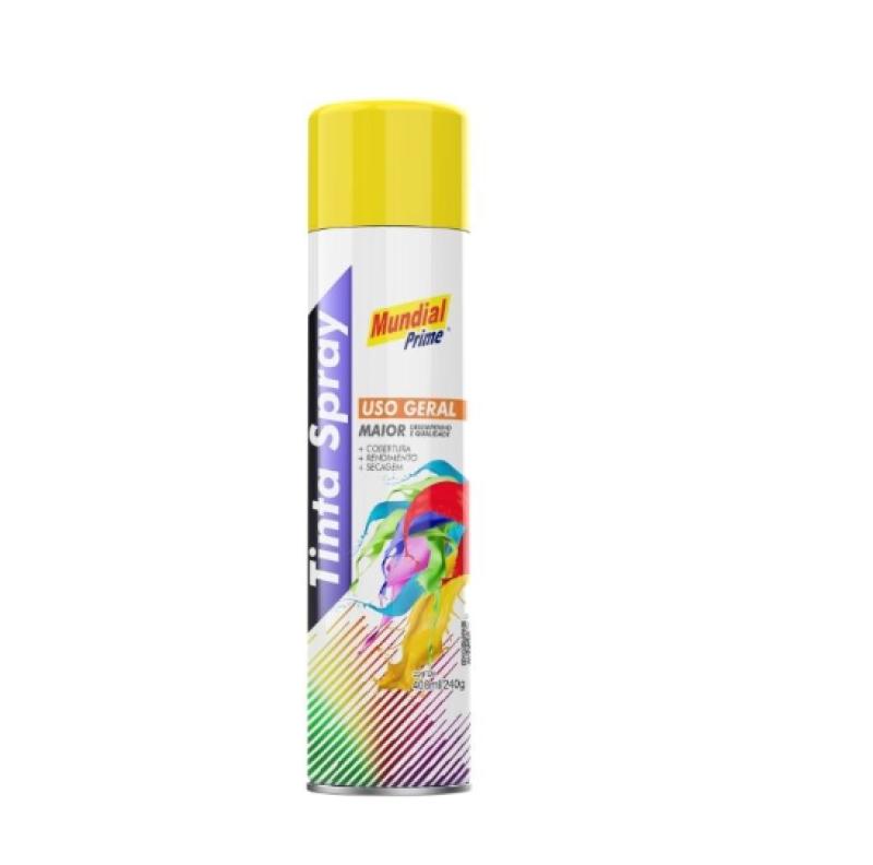 TINTA SPRAY AMARELO BANDEIRA 400ML - MUNDIAL PRIME