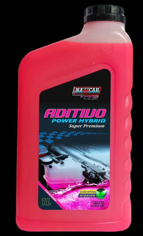 ADITIVO PARA RADIADOR PREMIUM POWER HYBRID ROSA  1 LITRO - NAZZCAR