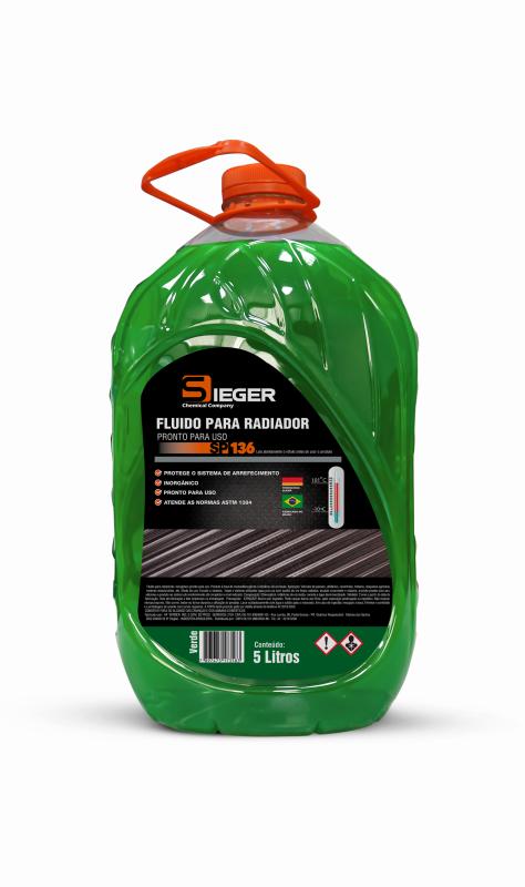 FLUIDO PARA RADIADOR PRONTO USO INORGANICO VERDE SP136 5L - SIEGER