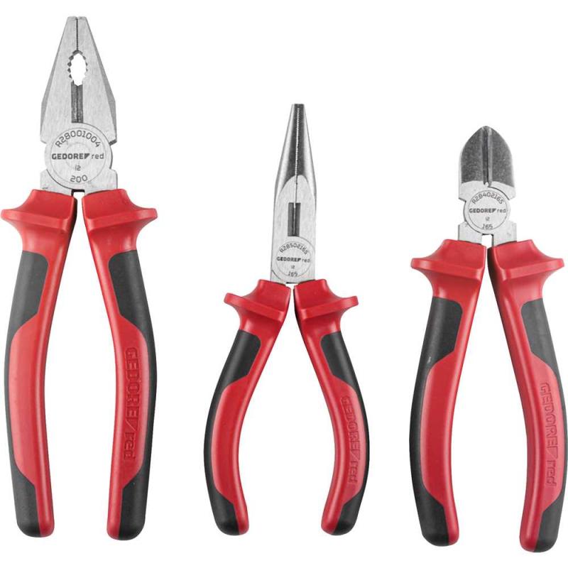 JOGO ALICATES C/3PCS UNIVERSAL/CORTE/BICO - GEDORE RED