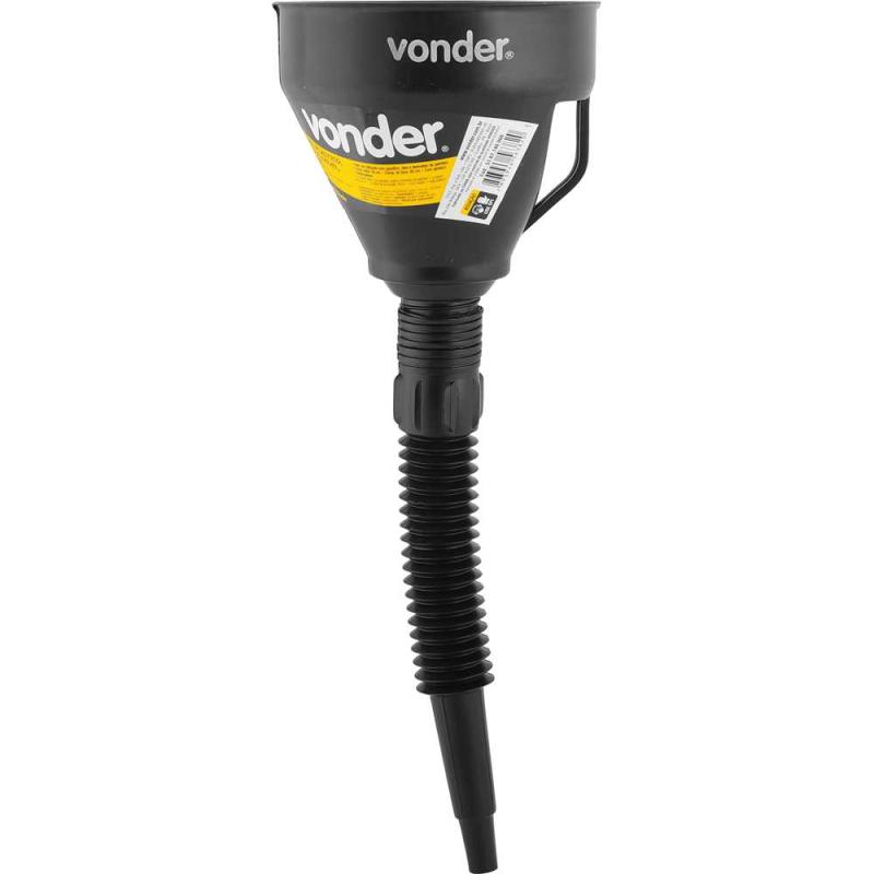 FUNIL PLASTICO PRETO FLEXIVEL 140MM - VONDER