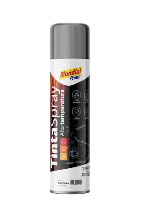 TINTA SPRAY ALTA TEMPERATURA ALUMINIO 400ML - MUNDIAL PRIME