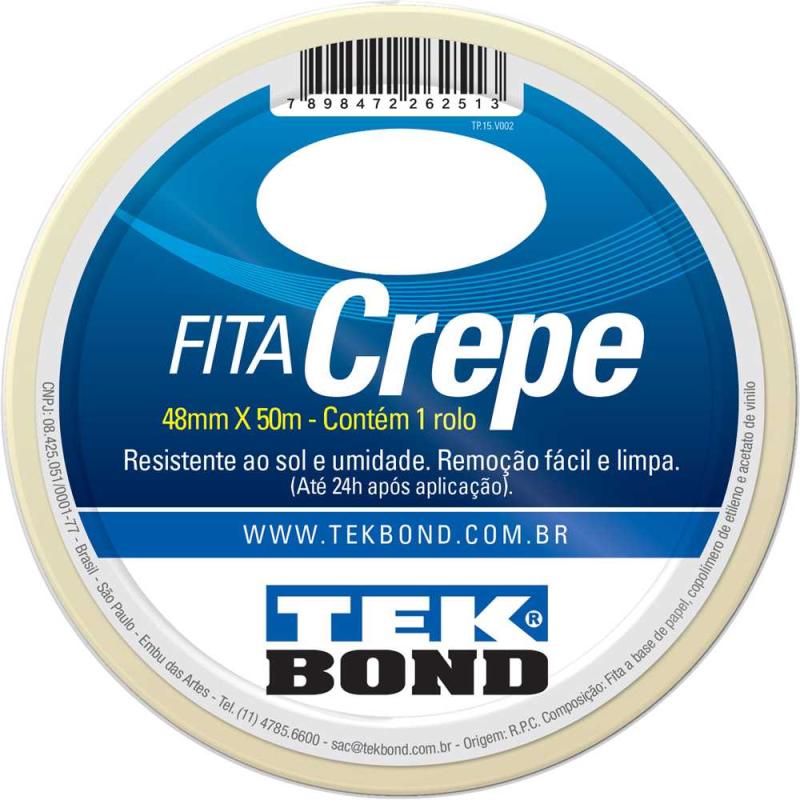 FITA CREPE 48MMX50M USO GERAL - TEKBOND