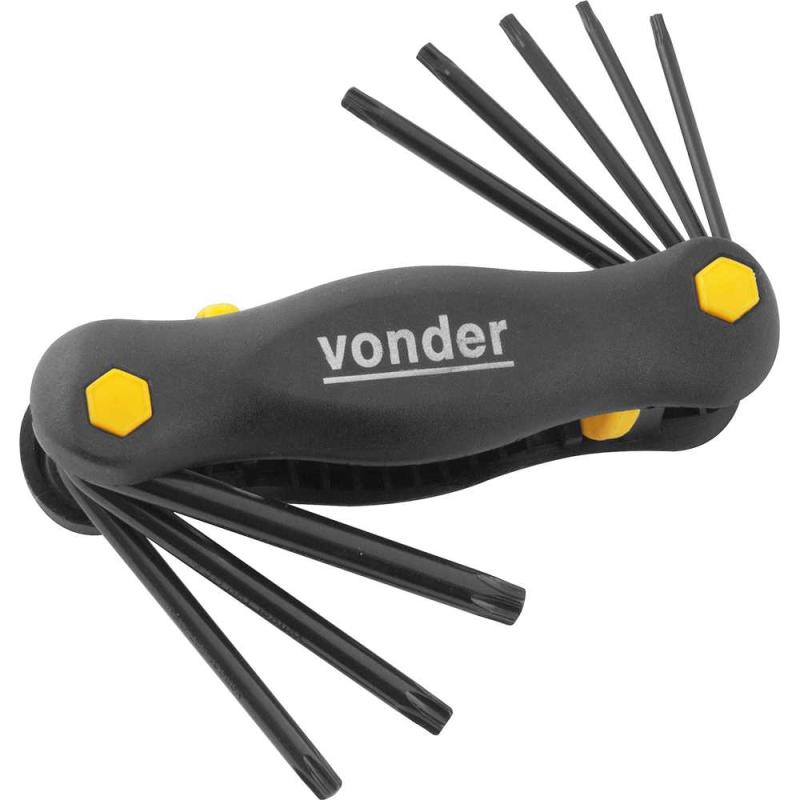 CHAVE TORX T09-T40 CRV 8PC CANIVETE - VONDER