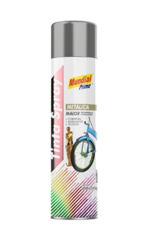 TINTA SPRAY METALICA ALUMNIO 400ML - MUNDIAL PRIME