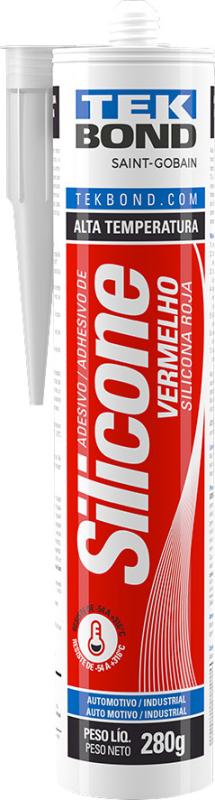 SILICONE ACETICO ALTA TEMPERATURA VERMELHO 280G - TEK BOND