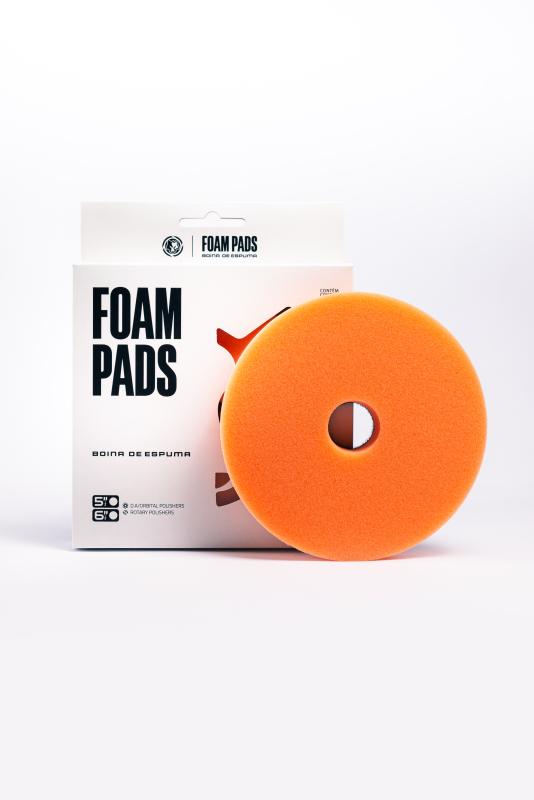 BOINA DE ESPUMA LARANJA ONE STEP PAD 133MM / 5,25" VENTILADO - WOLF PADS