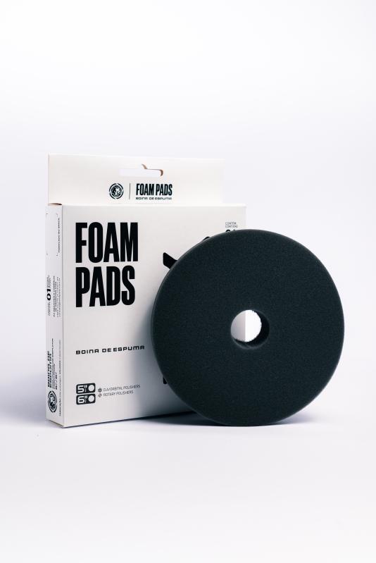 BOINA DE ESPUMA PRETA SOFT PAD 133MM / 5,25" VENTILADO - WOLF PADS