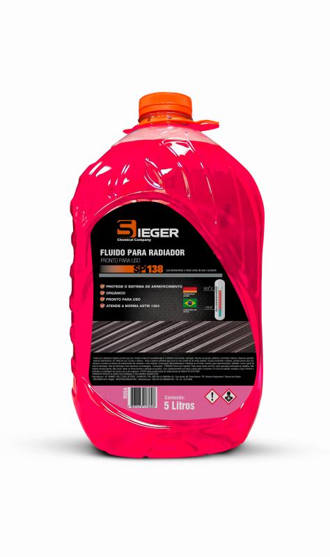 FLUIDO PARA RADIADOR ORGANICO PRONTO USO ROSA SP 138 5L - SIEGER