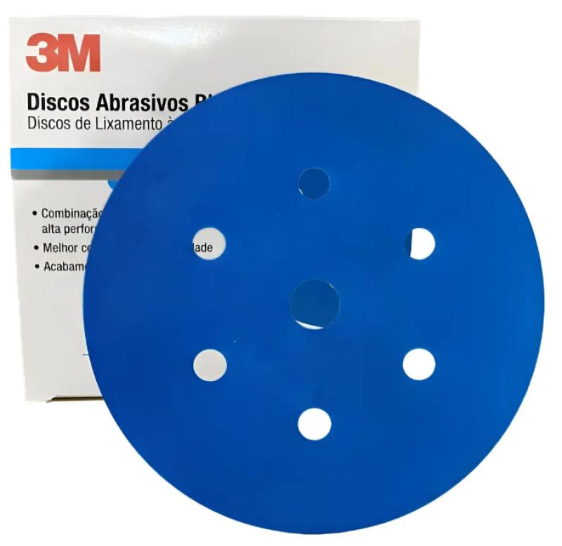 DISCO LIXA BLUE 6" 152MM 7F P80 - 3M