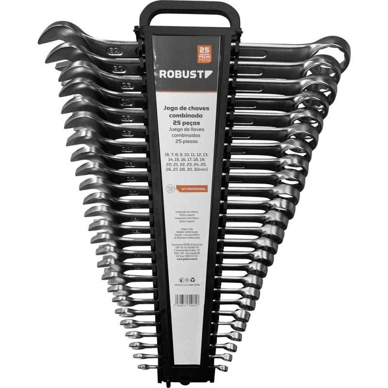 JOGO CHAVE COMBINADA 06A32MM C/25PCS - ROBUST