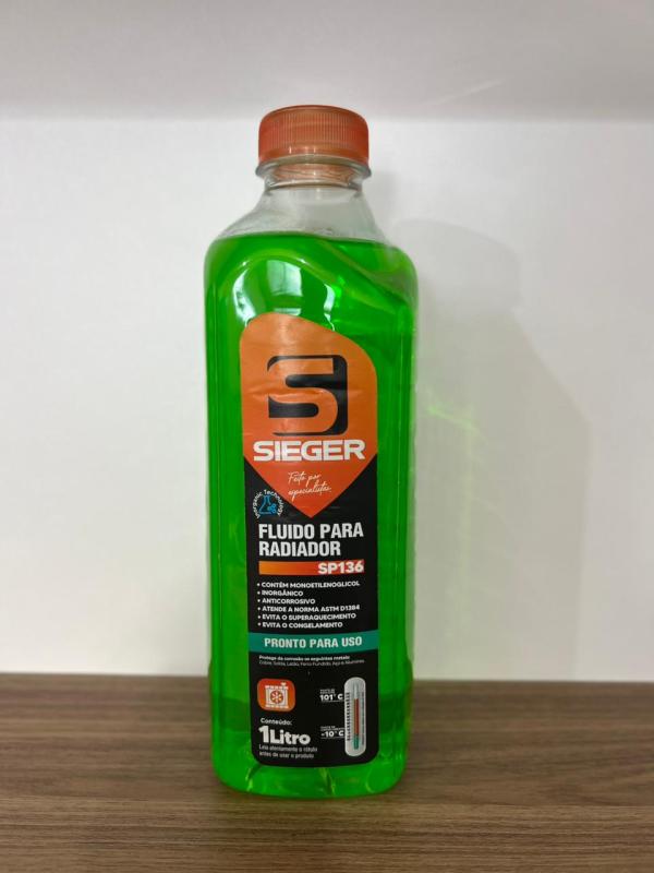 FLUIDO PARA RADIADOR CONCENTRADO INORGANICO VERDE 1L - SP135 SIEGER