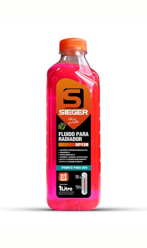 FLUIDO PARA RADIADOR PRONTO USO ORGANICO ROSA SP138 1L - SIEGER