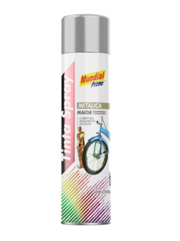 TINTA SPRAY METALICA PRATA 400ML - MUNDIAL PRIME