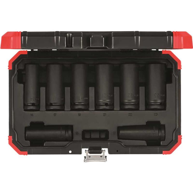 JOGO SOQUETE DE IMPACTO LONGO 1/2 - 12 A 23MM 8 PCS - GEDORE RED