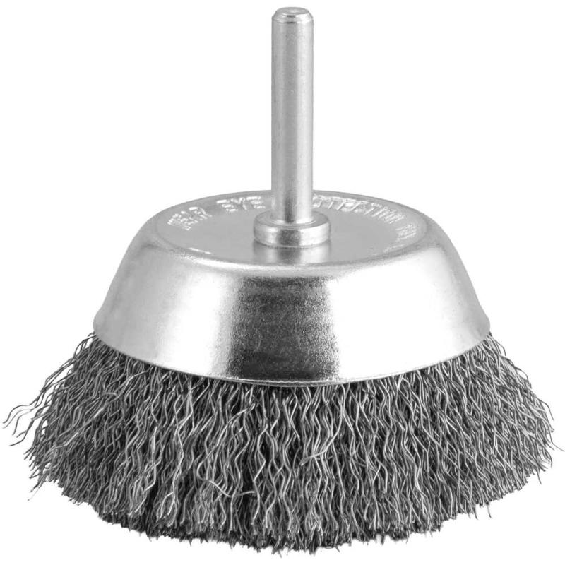ESCOVA ACO INOX TIPO COPO 3" C/HASTE 1/4" INOX - VONDER