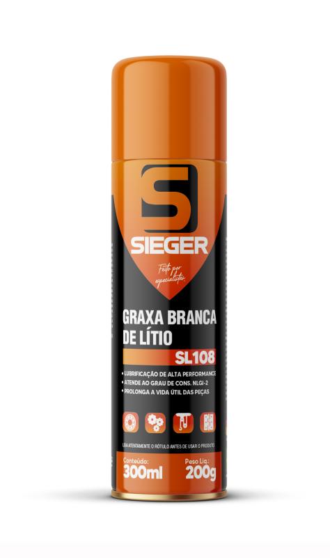 GRAXA BRANCA DE LITIO SPRAY SL108 300ML/200G - SIEGER (C)