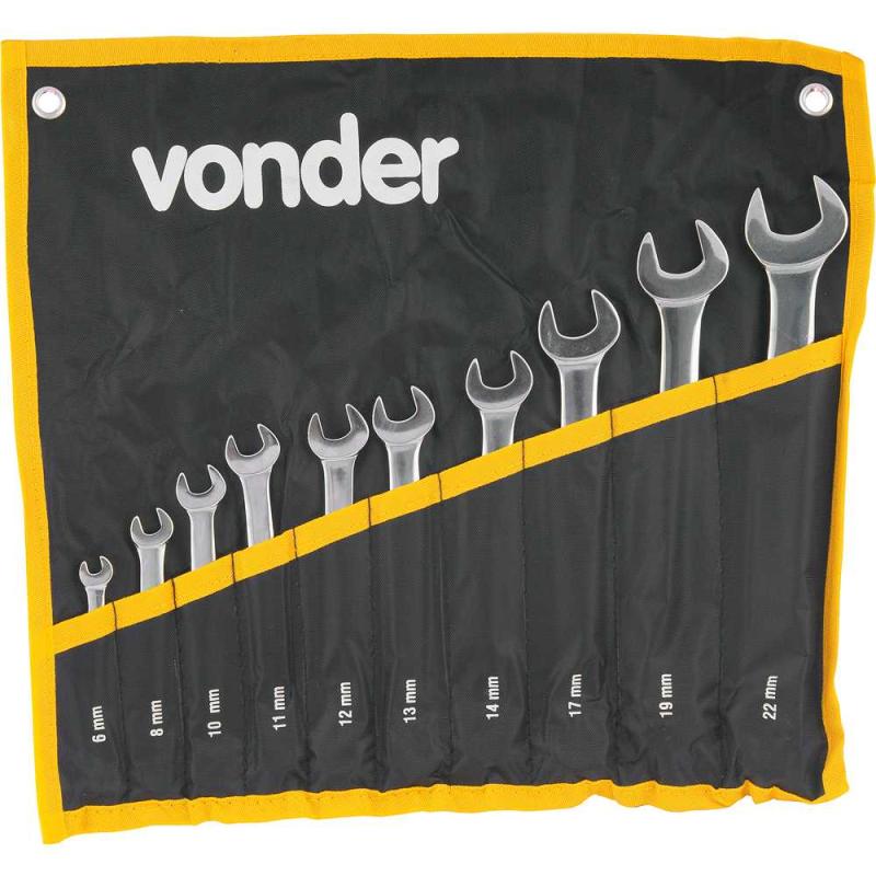 JOGO CHAVE COMBINADA 6A22MM 10PC  - VONDER