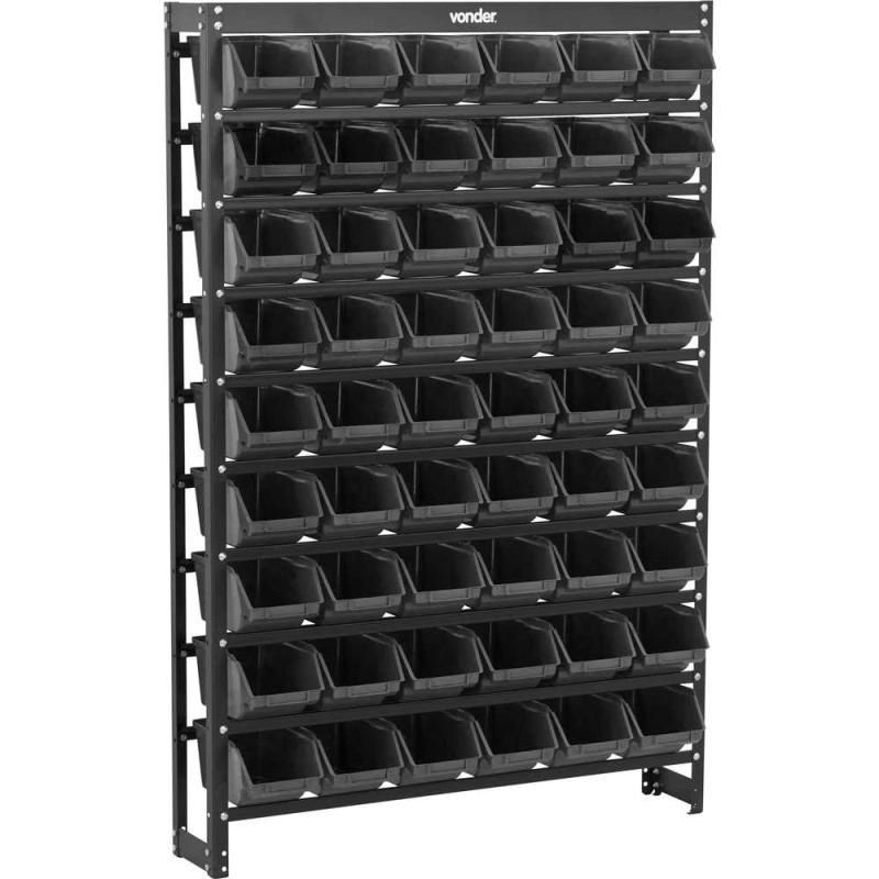 ESTANTE GAVETEIRO COM GAVETAS 54/5 PRETA - VONDER