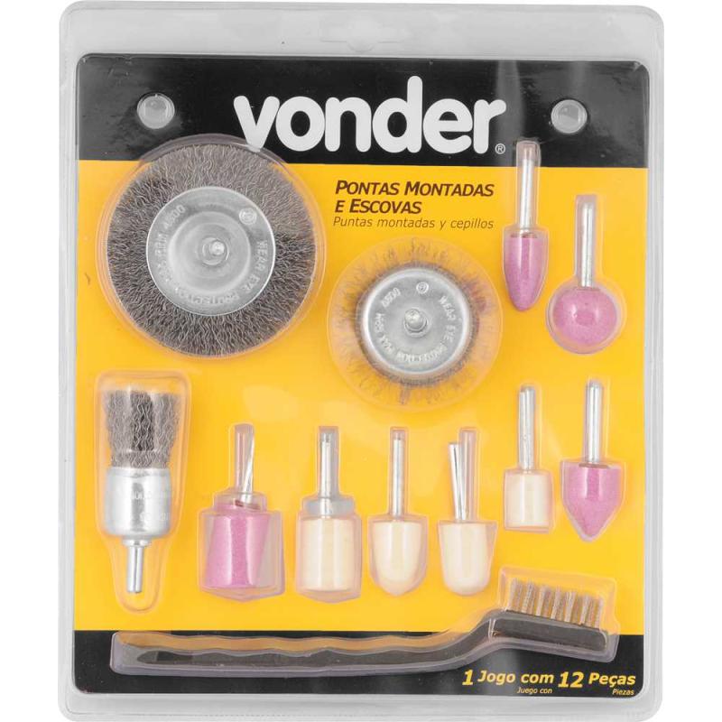 JOGO PONTA MONTADA/ESCOVA  C/12PC - VONDER