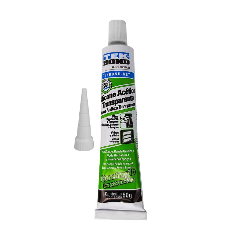 SILICONE ACETICO INCOLOR 50G - TEK BOND