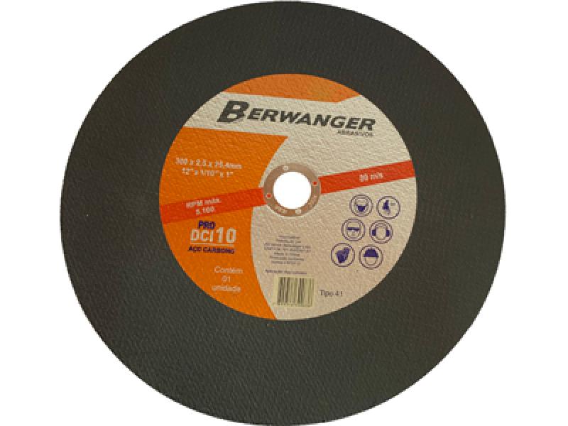 DISCO DE CORTE DCI 10 PRO 12" - 300 X 2,5 X 25,4MM T41 - BERWANGER
