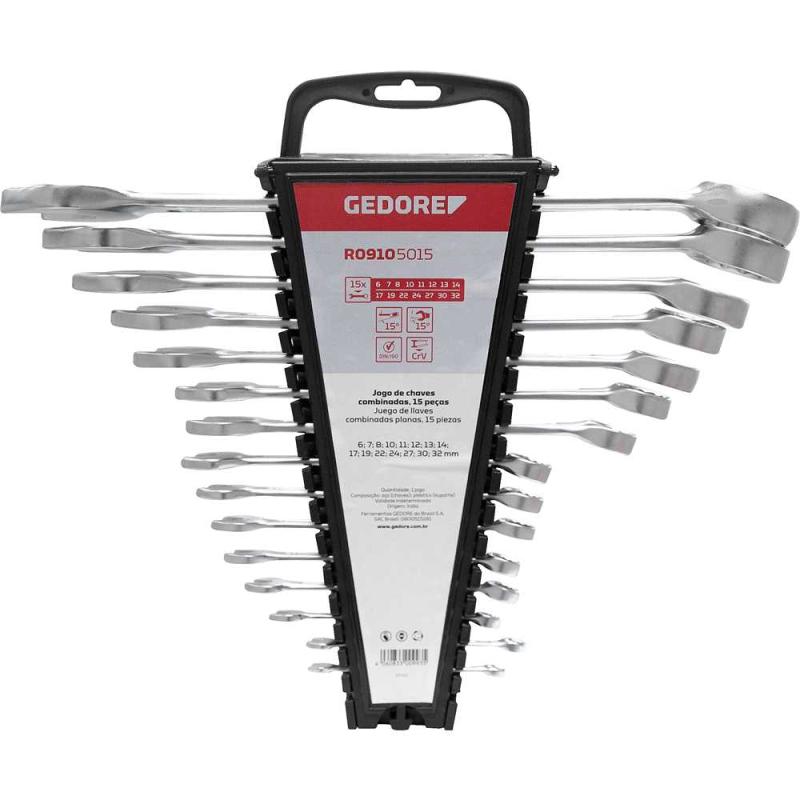 JOGO CHAVE COMBINADA 6 A 32MM 15PCS - GEDORE RED