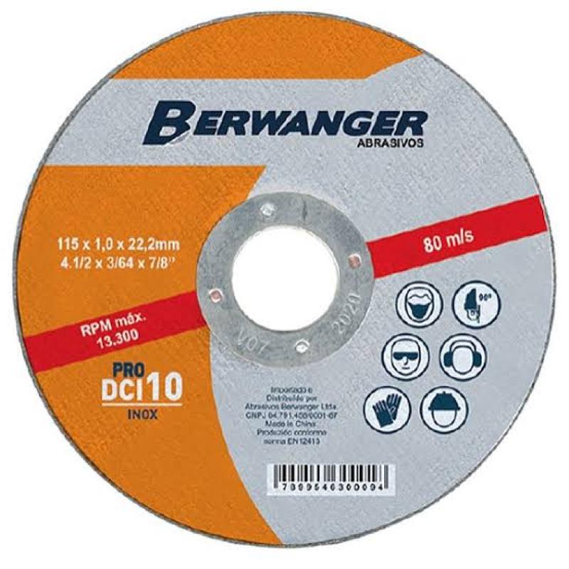 DISCO DE CORTE DCI 10 PRO 7" - 180 X 1,6 X 22,2MM T41 - BERWANGER